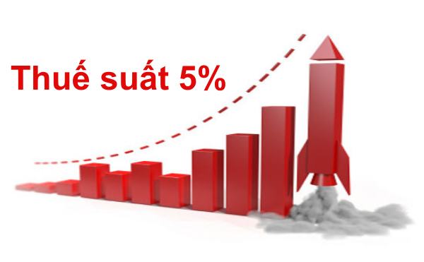 Thuế suất GTGT 5% dành cho những đối tượng nào?